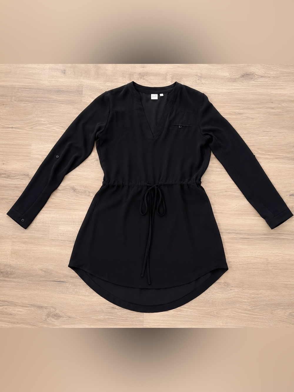 🌼3/$20 Black Drawstring Tunic Style Dress
